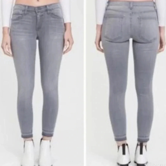 Pistola Women's Gray Tencel Raw Hem Skinny Jeans Size 30 - Picture 1 of 7